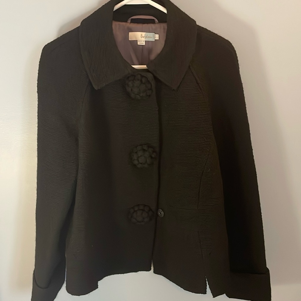 Boden Black Pea Coat